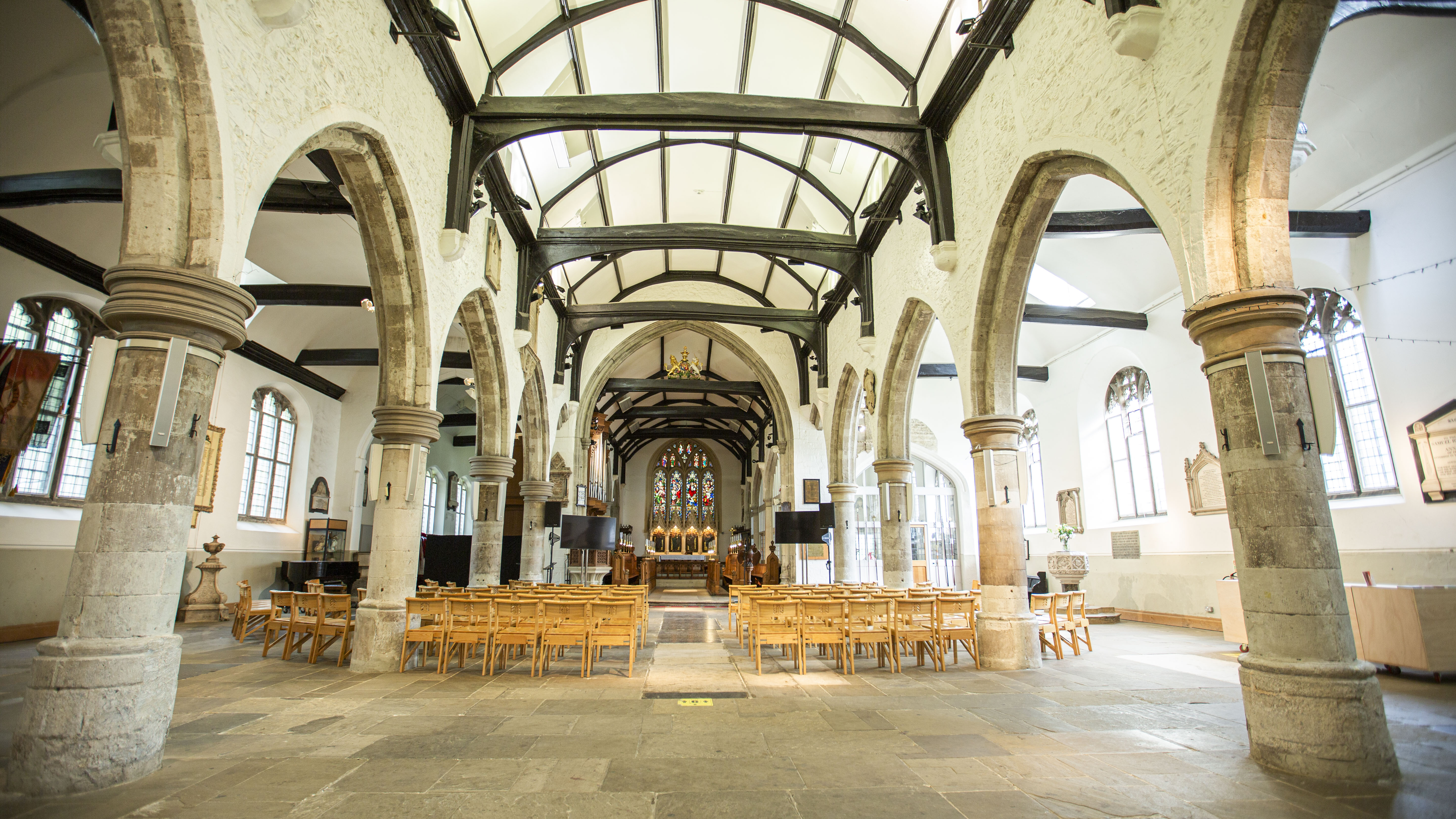 Historic Main Church Hall venue for atmospheric ceremonies and networking events.