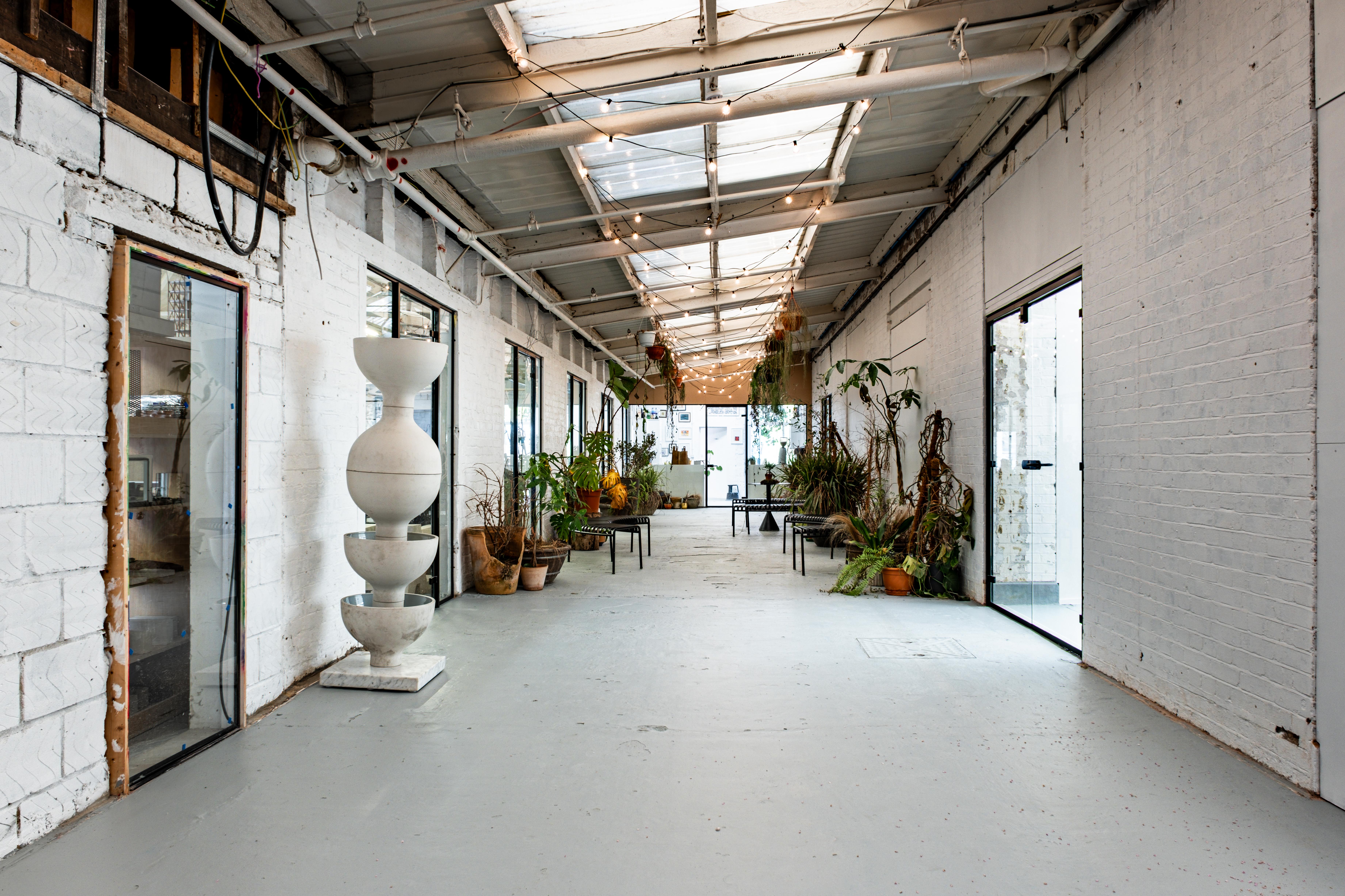 Orsman Road Studios industrial venue with natural light for pop-up galleries and creative events.