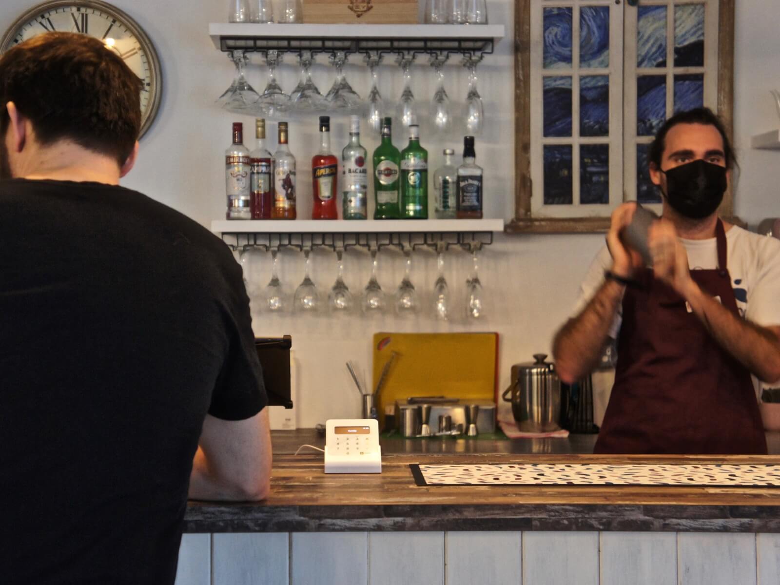 Professional bar setup at The London Art Bar for boutique reception and corporate event hire.