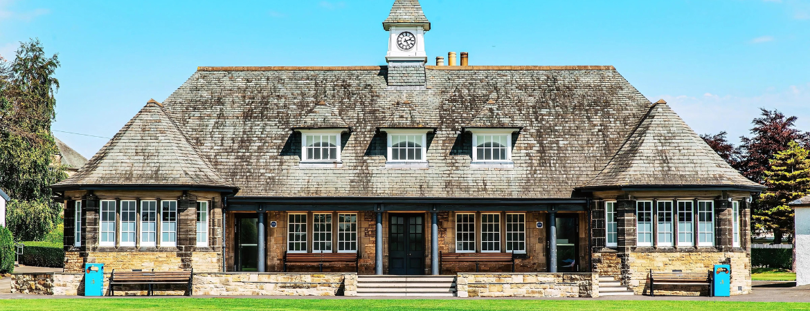 Historic Sports Hub at Edinburgh Academy, ideal for boutique corporate retreats and garden events.