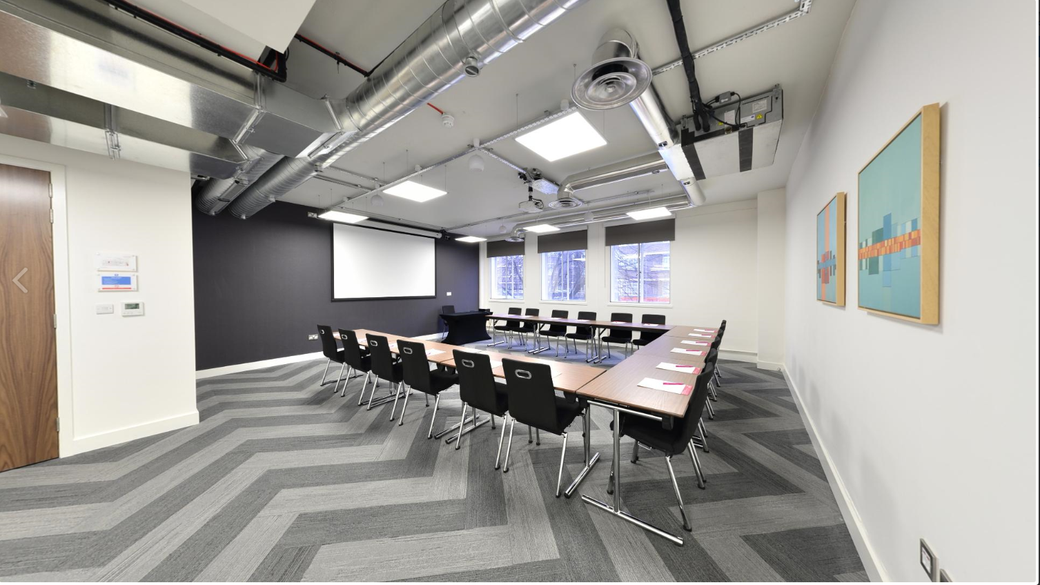 Modern conference room at etc.venues Marble Arch, perfect for corporate meetings and workshops.