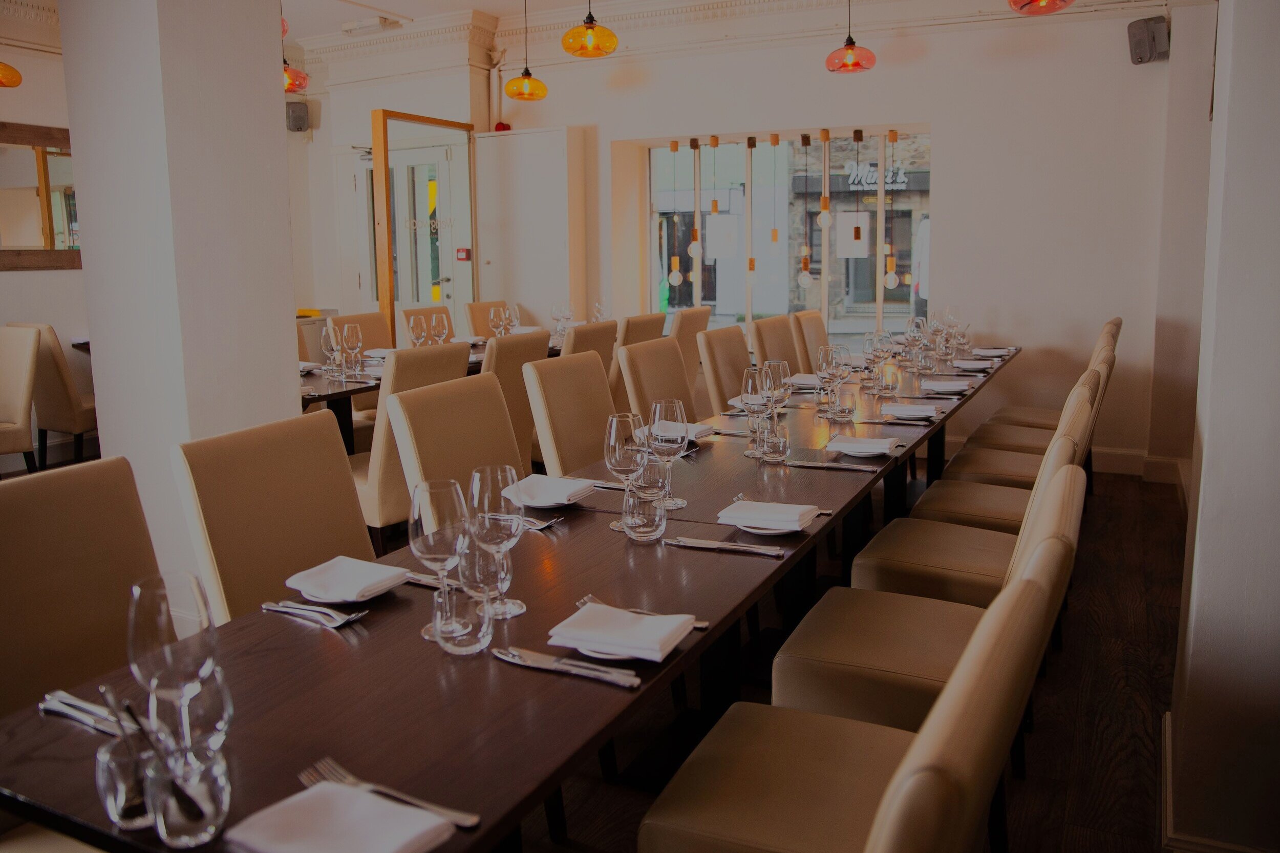 Wedgwood Restaurant banquet table for intimate private dining and corporate event seating.