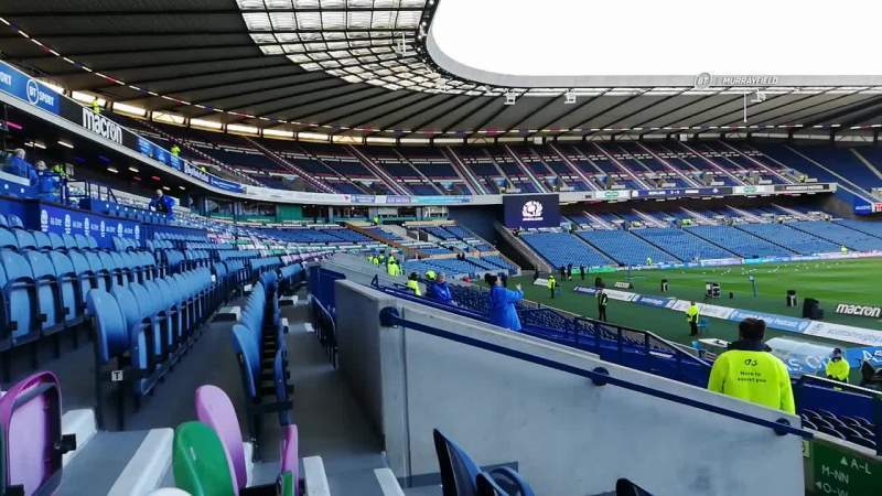 Murrayfield stadium, block W17, home of ...