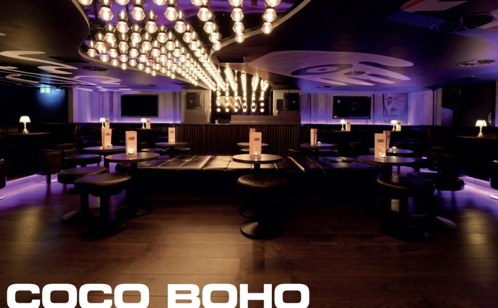 Exclusively Yours lounge: mood-lit event space for VIP networking and luxury parties.