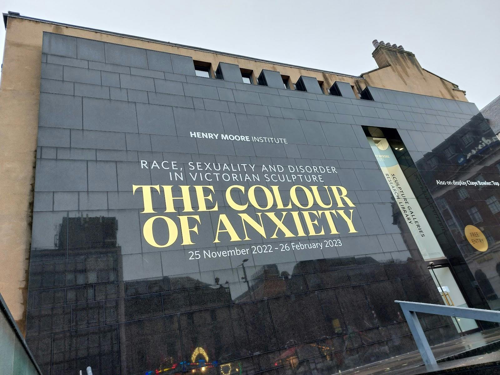 Henry Moore Institute exterior branding for exhibition event and gallery showcase.