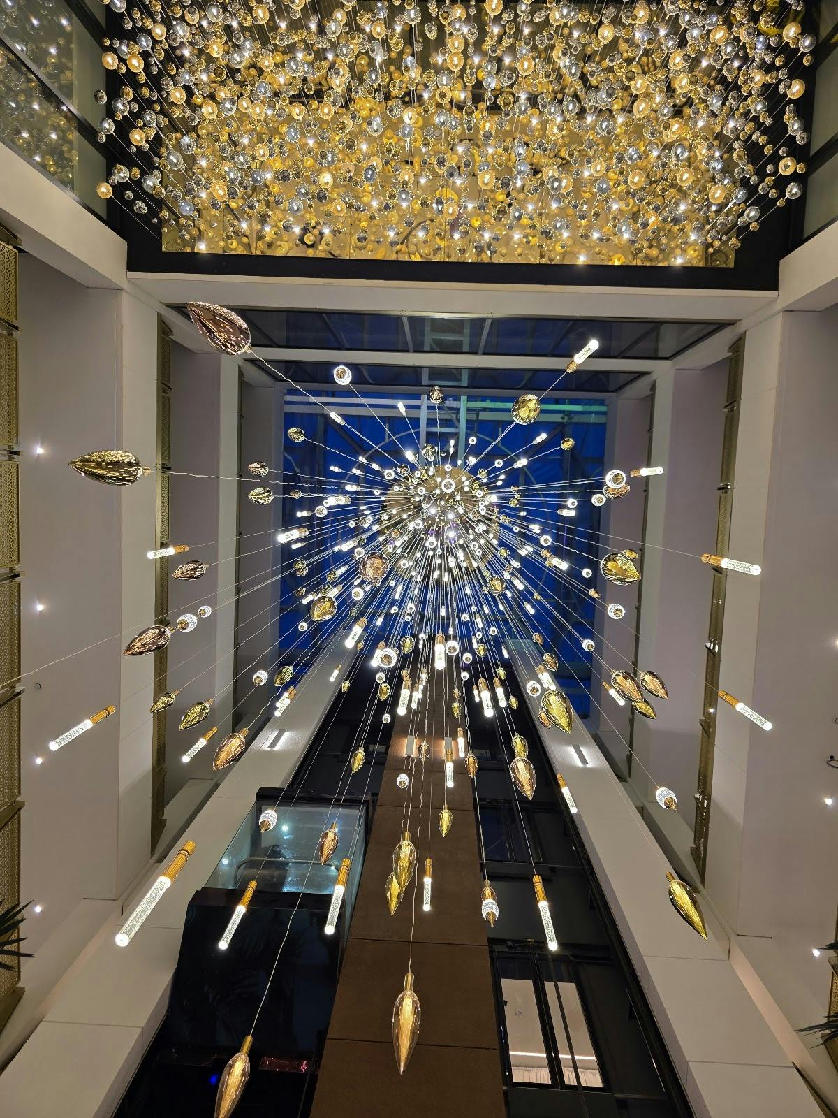 Royal Nawaab Pyramid banquet hall featuring architectural atrium for gala and luxury receptions.