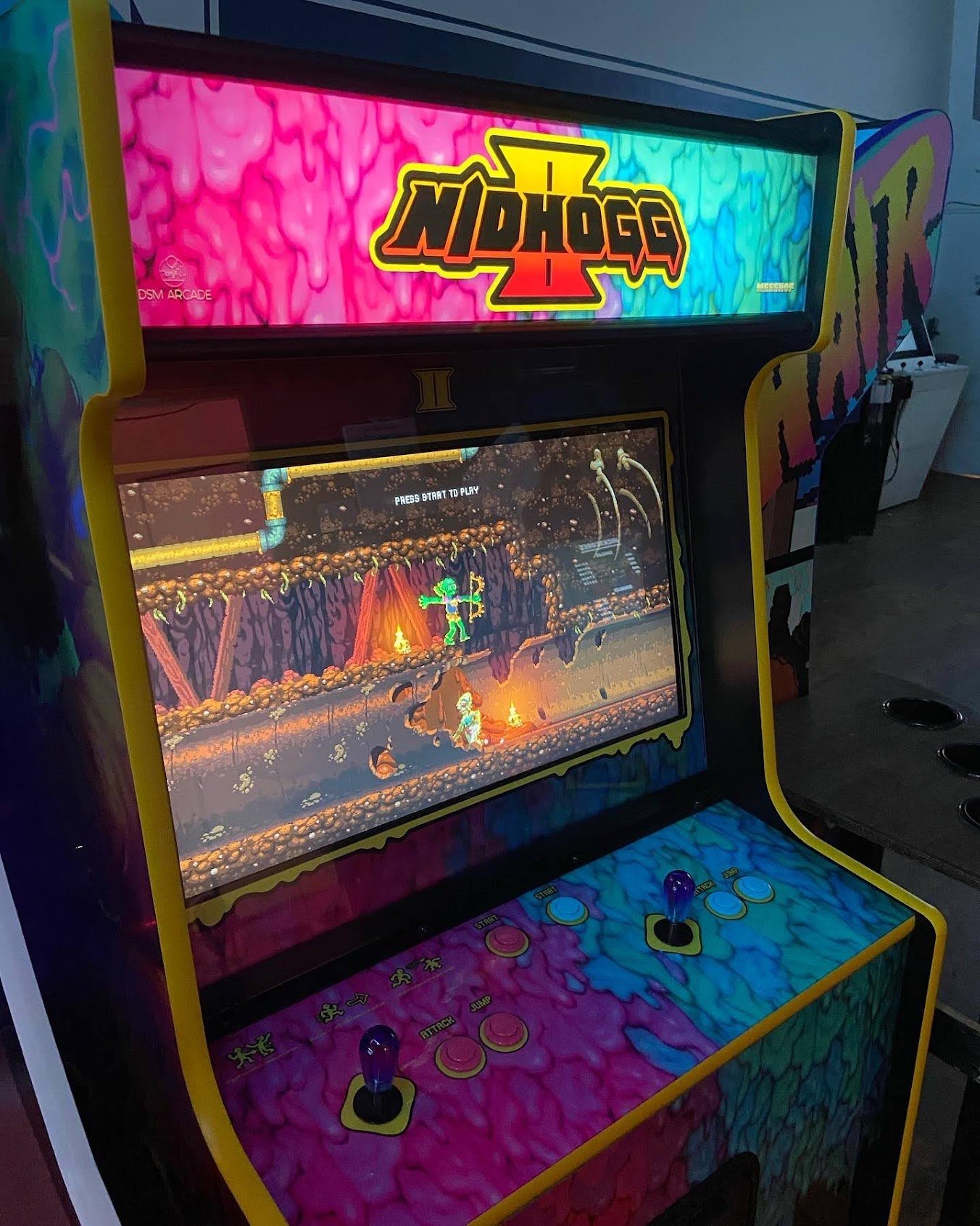 Arcade cabinet at Wonderville event for interactive networking and conference engagement.
