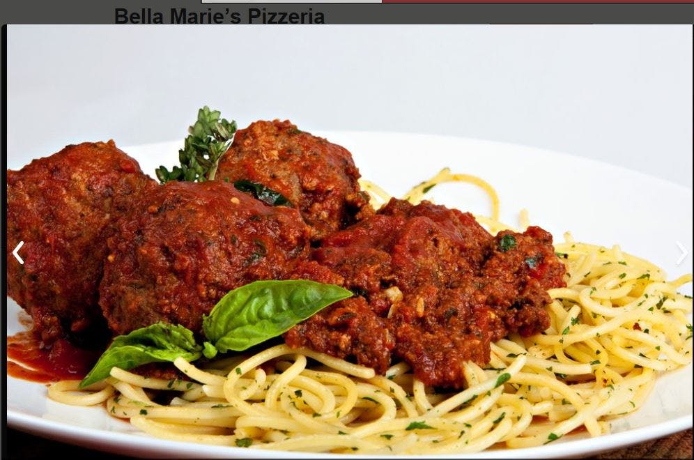 Bella Marie's Pizzeria Moon Room buffet lunch setup for corporate events and catering.