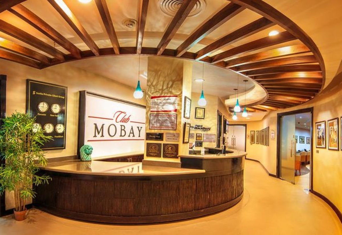 VIP lounge reception area for corporate events and exclusive registration.