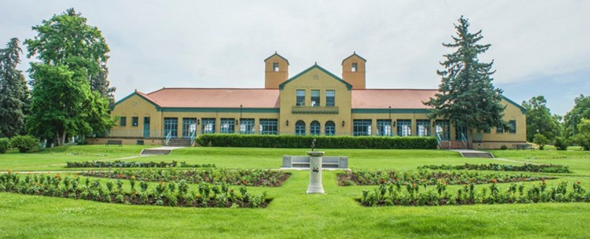 Historic City Park pavilion with garden grounds for corporate retreats and outdoor weddings.