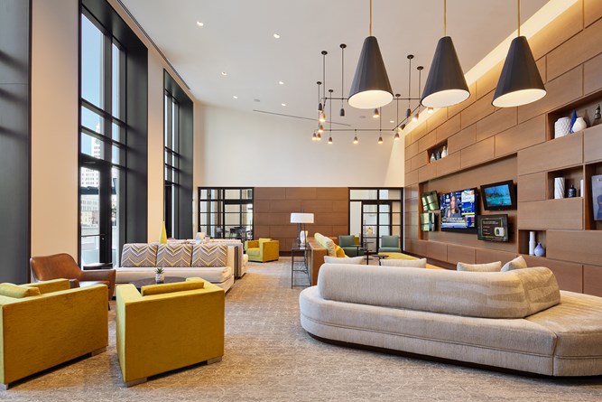 Modern Alexander clubroom for corporate networking and collaborative brainstorming events.