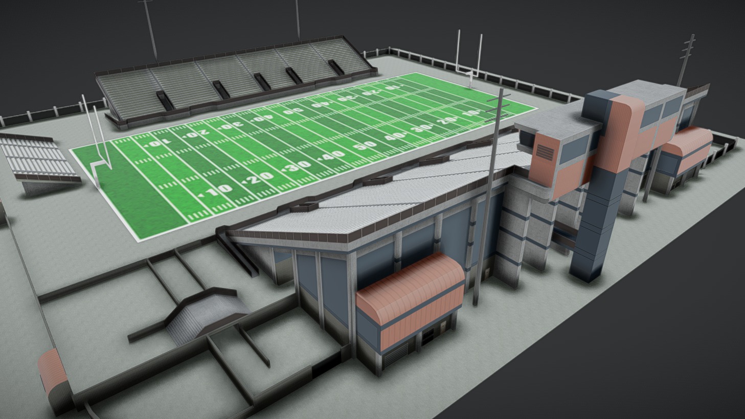 Pennington Field - Bedford TEXAS - US Football Stadium (lowpoly) | Fab