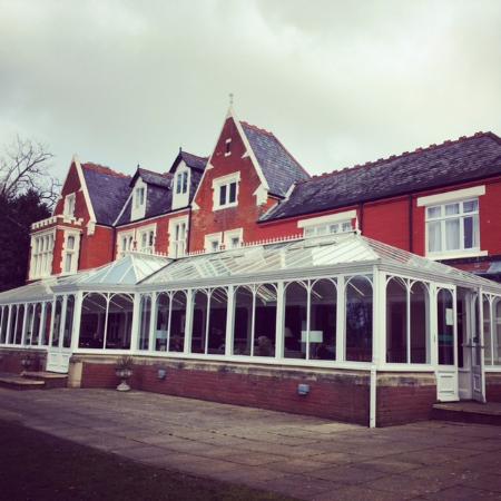 Victorian conservatory at St. Anne's Manor, ideal for wedding ceremonies and corporate events.