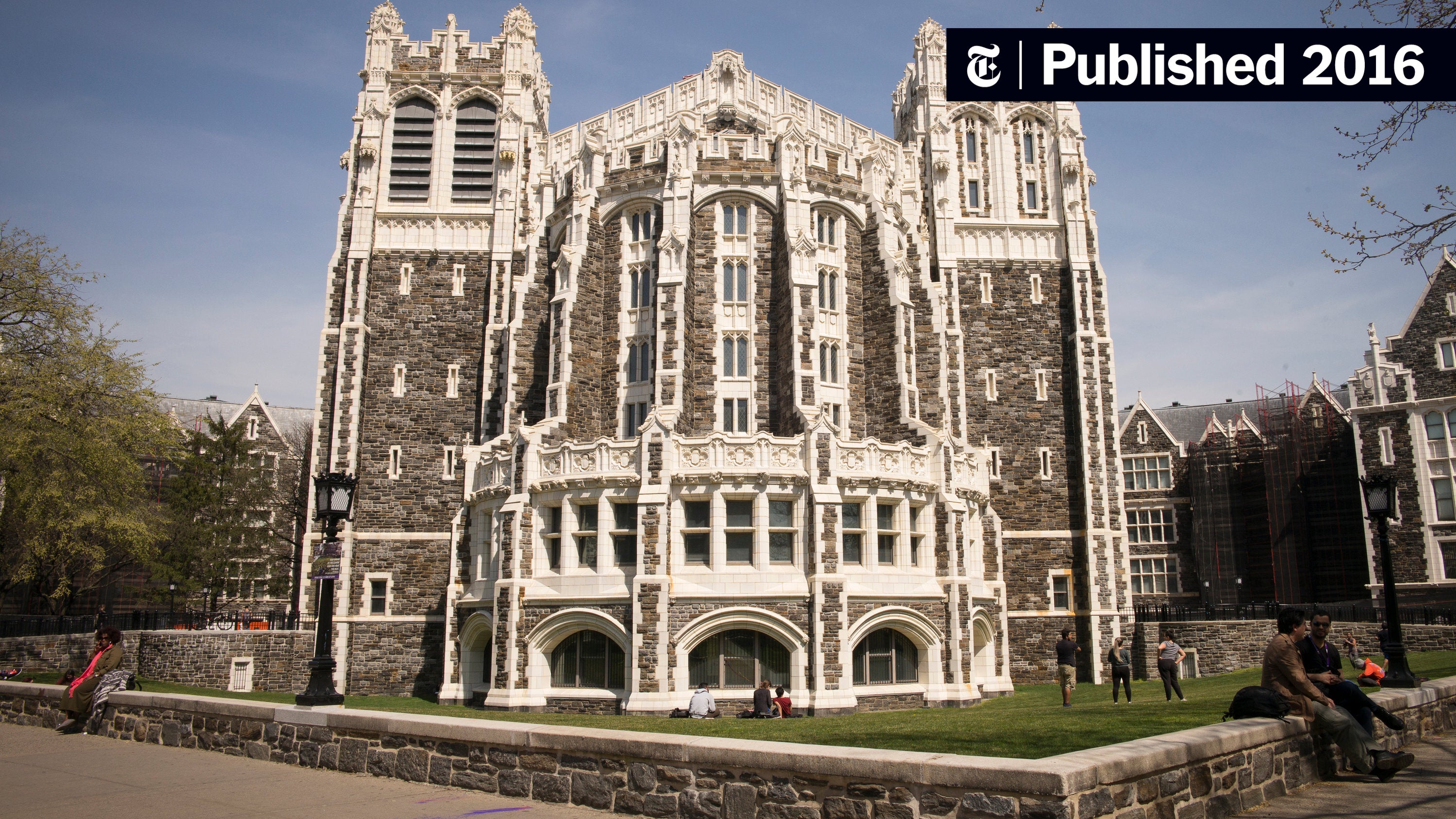 CUNY university venue with historic stone facade for academic and corporate events.