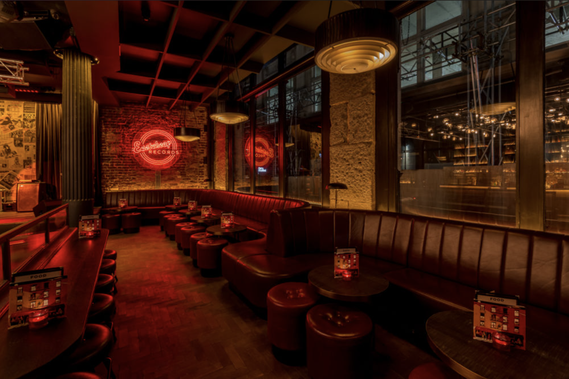 Intimate Eastcheap Records venue with modern decor, ideal for exclusive events and gatherings.