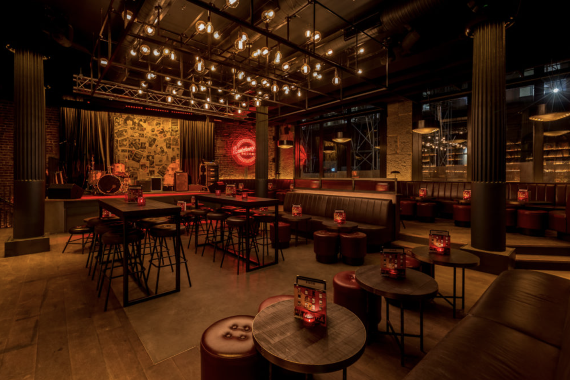 Vibrant event space at Eastcheap Records, ideal for networking and celebrations.