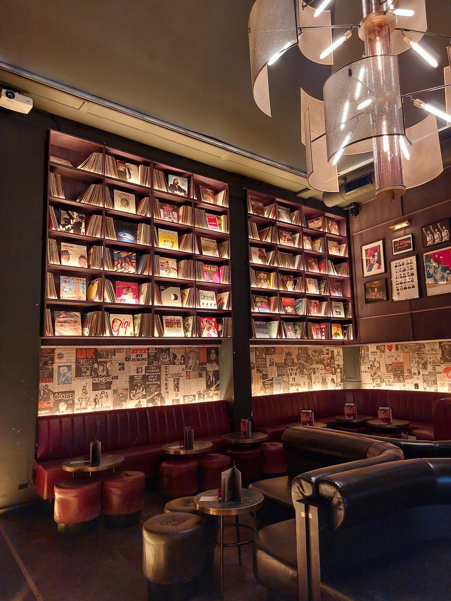 Stylish Eastcheap Records venue with vibrant decor, ideal for networking events.