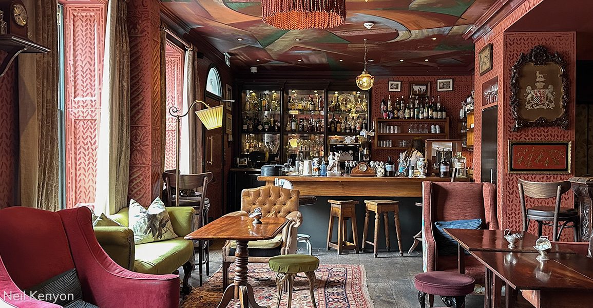 Cocktail lounge at The Zetter Clerkenwell with plush seating for elegant gatherings.