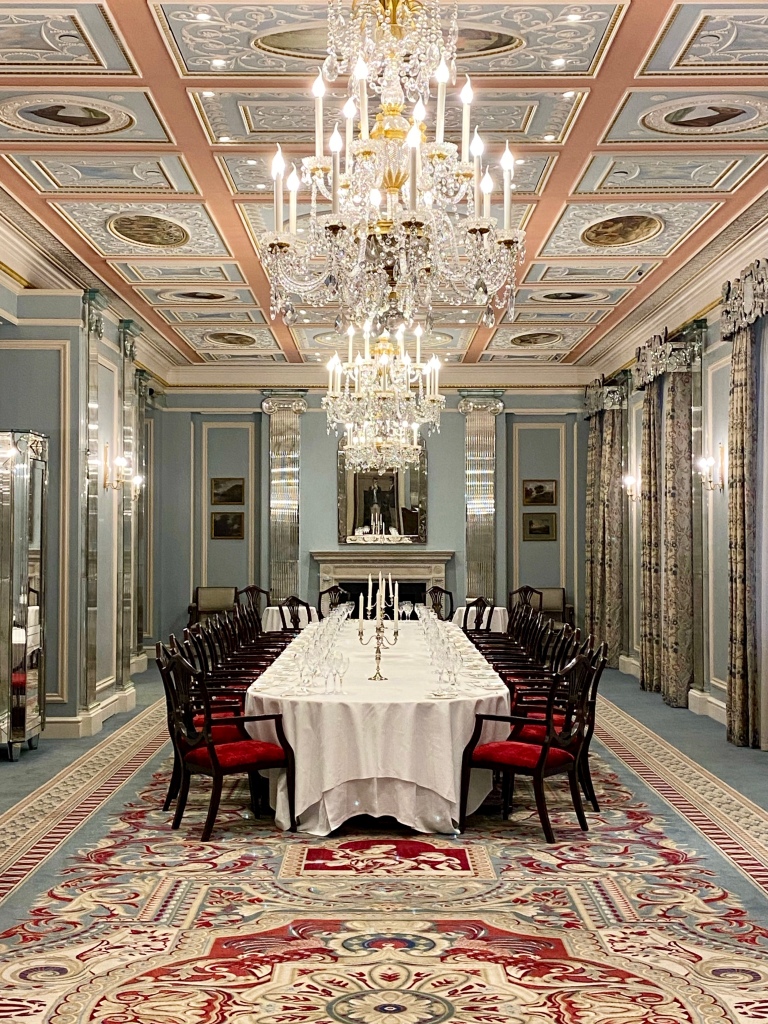 Elegant banquet room at The Lanesborough London, perfect for corporate events and dinners.
