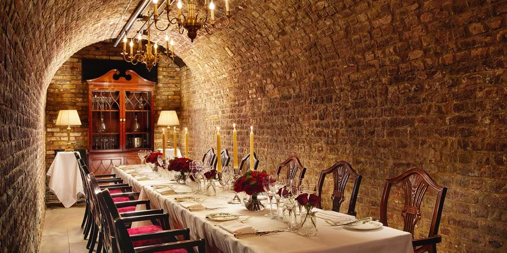 Private dining room at The Lanesborough London with elegant table decor for upscale events.