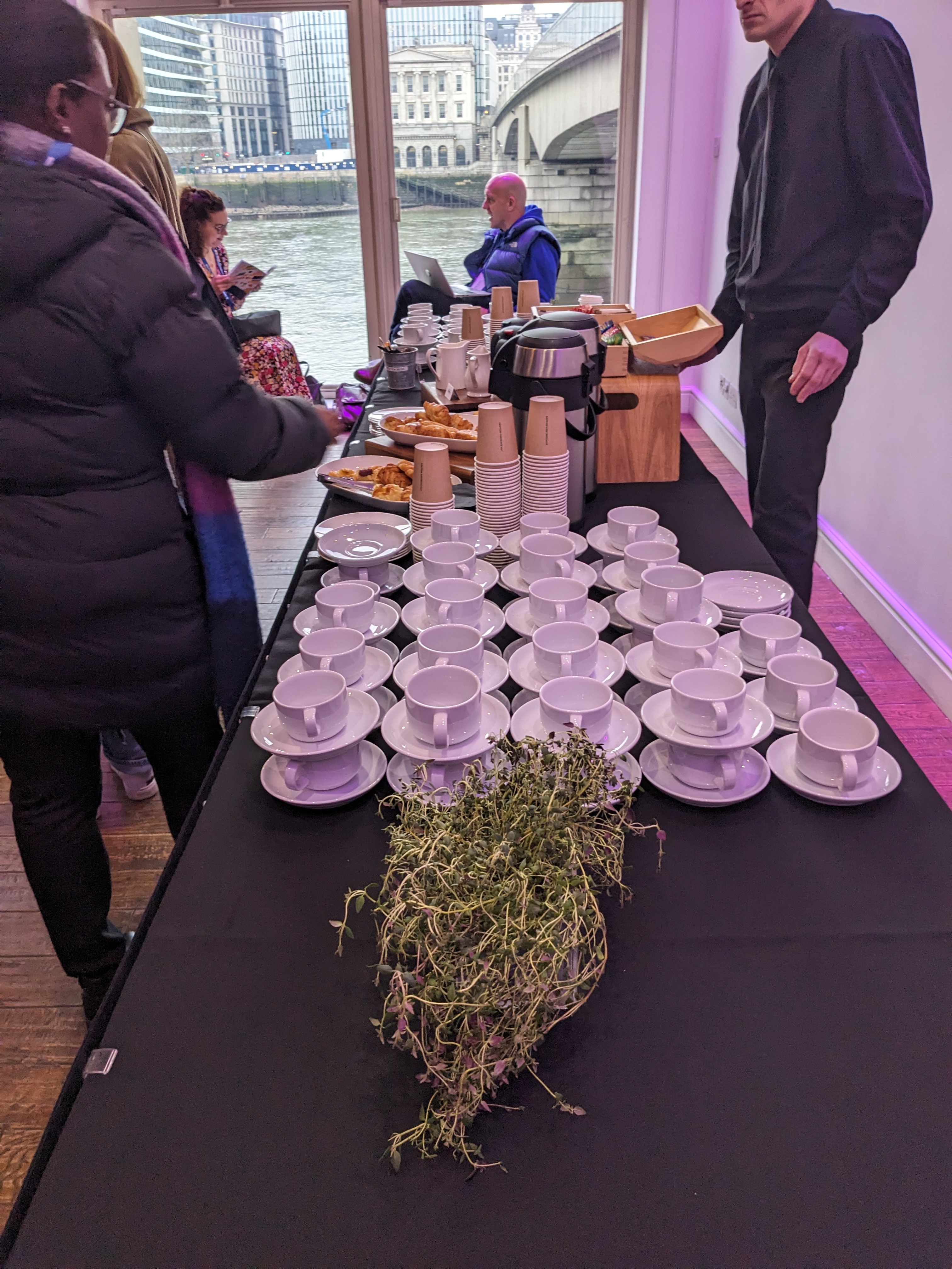 Exclusive venue hire coffee station at Glaziers Hall, ideal for networking events.