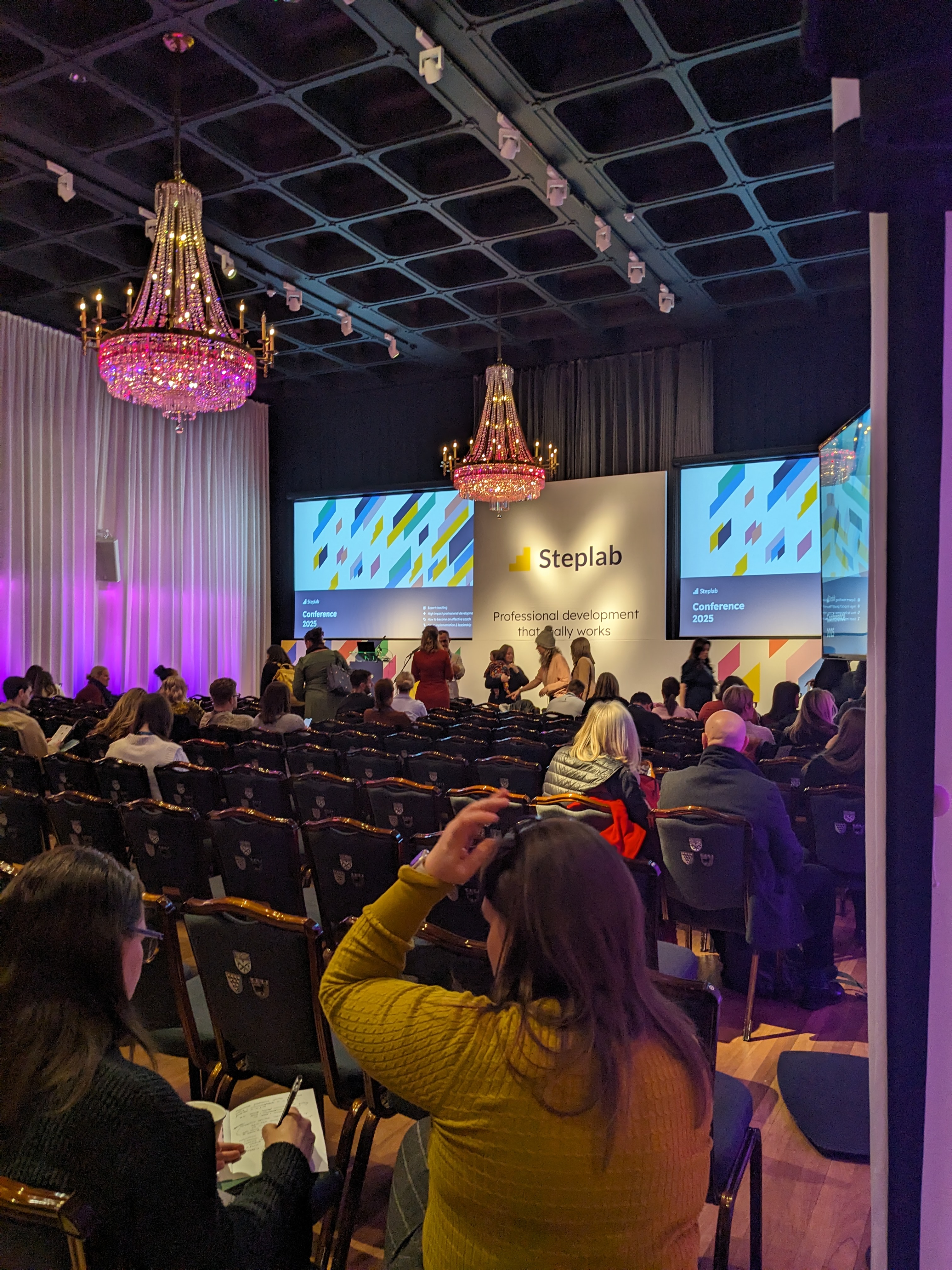 Elegant conference setup at Glaziers Hall for networking and professional development.