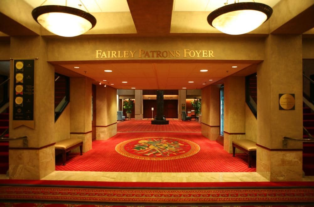 Alys Stephens Performing Arts Center pre-function space for event registration and cocktail receptions.