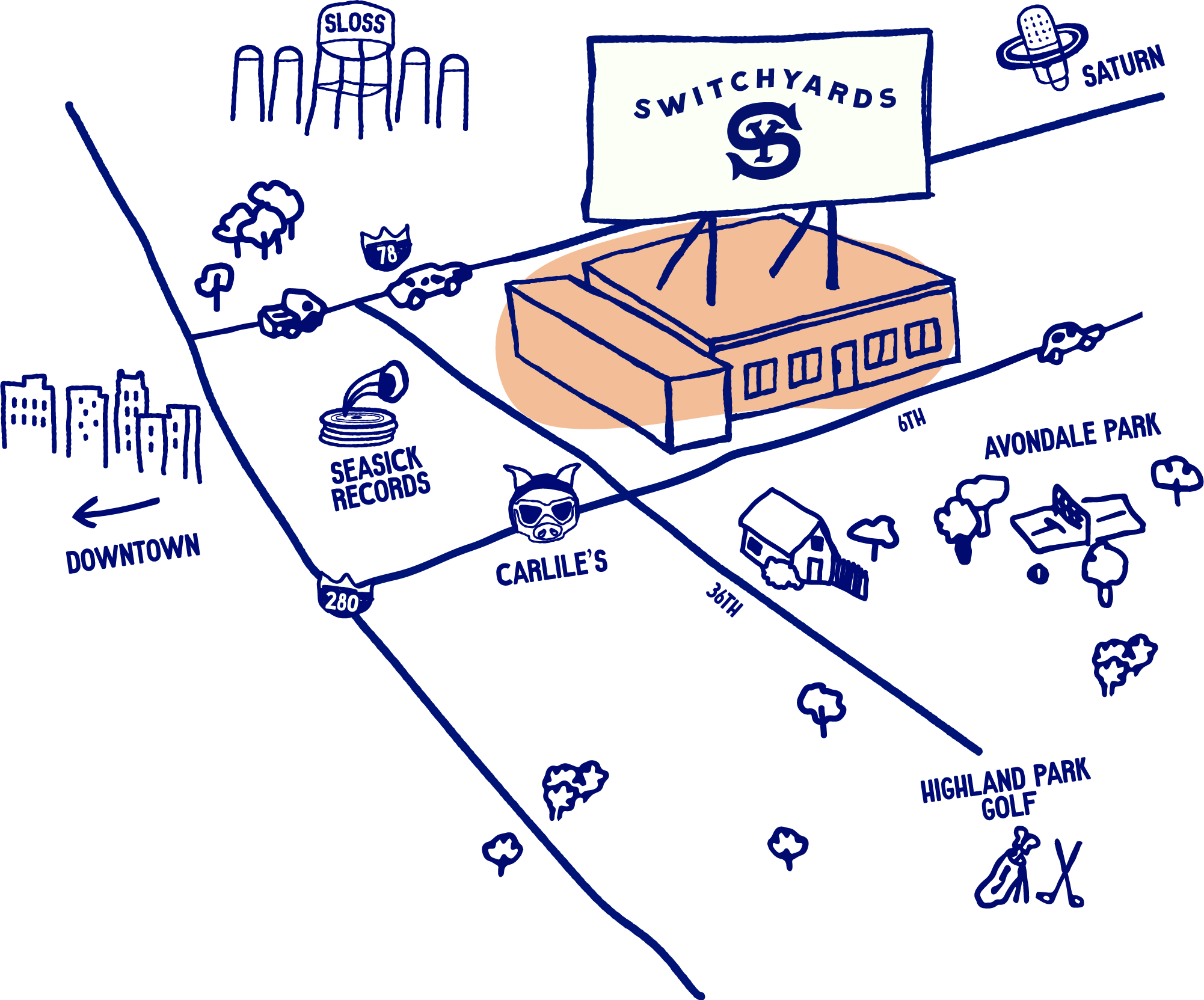 Switchyards Birmingham meeting rooms venue map for corporate events and workshops.