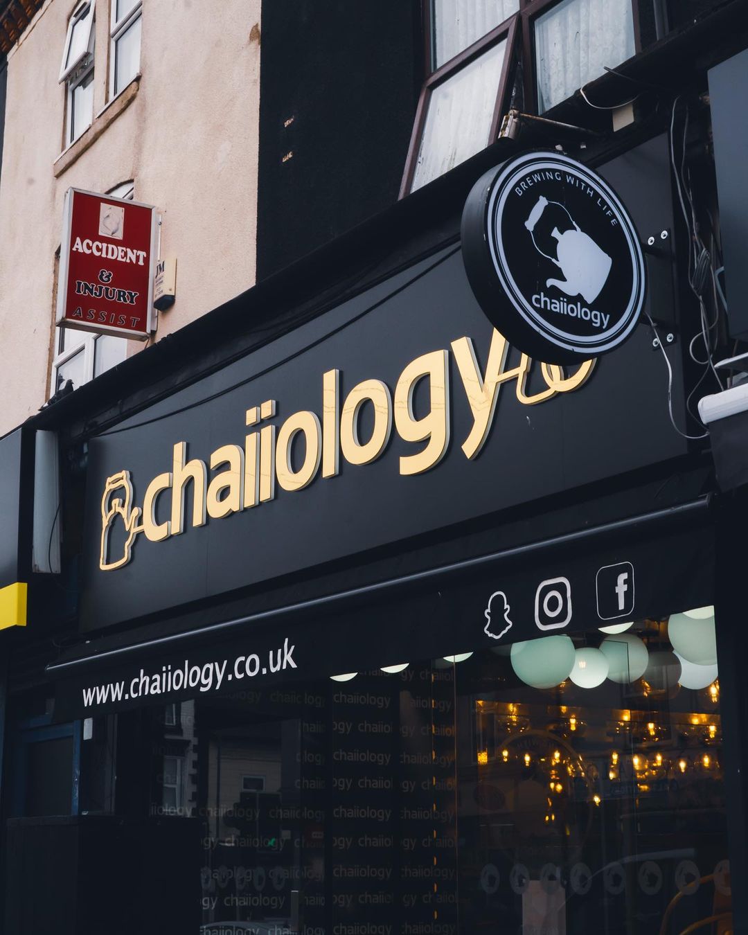 Chaiiology restaurant interior, modern aesthetic for beverage pop-up events and social gatherings.