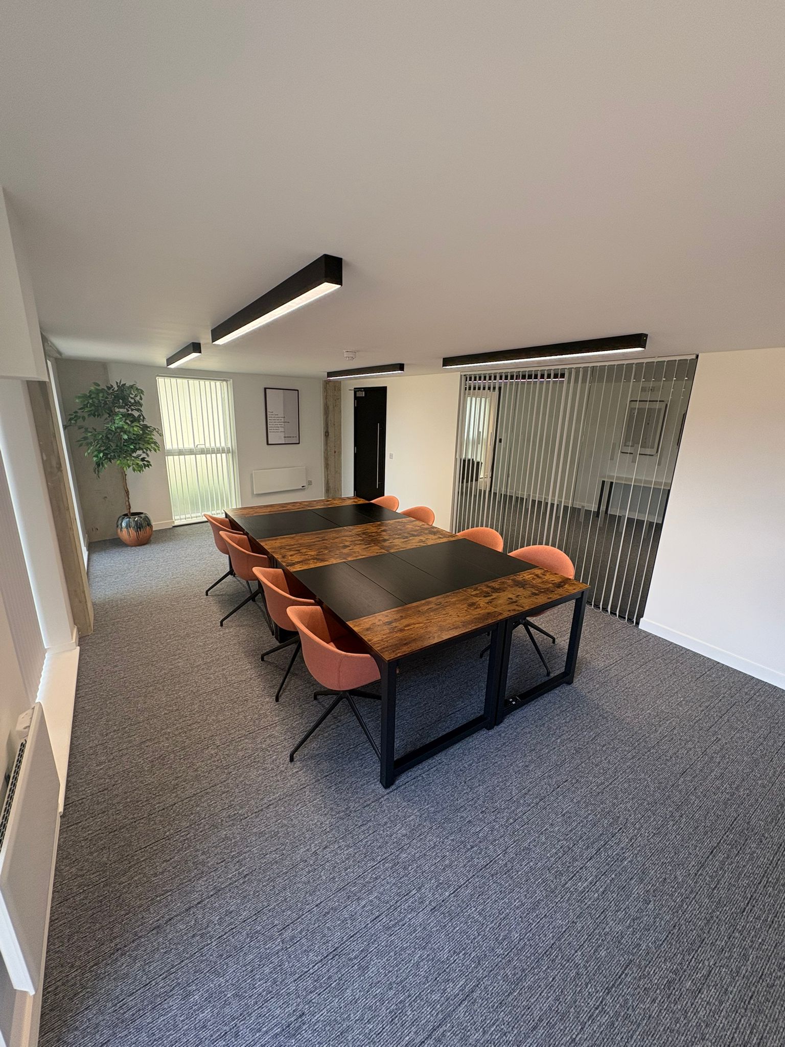 Boardroom at Banning Street: Minimalist 8-person meeting space for workshops and team planning.