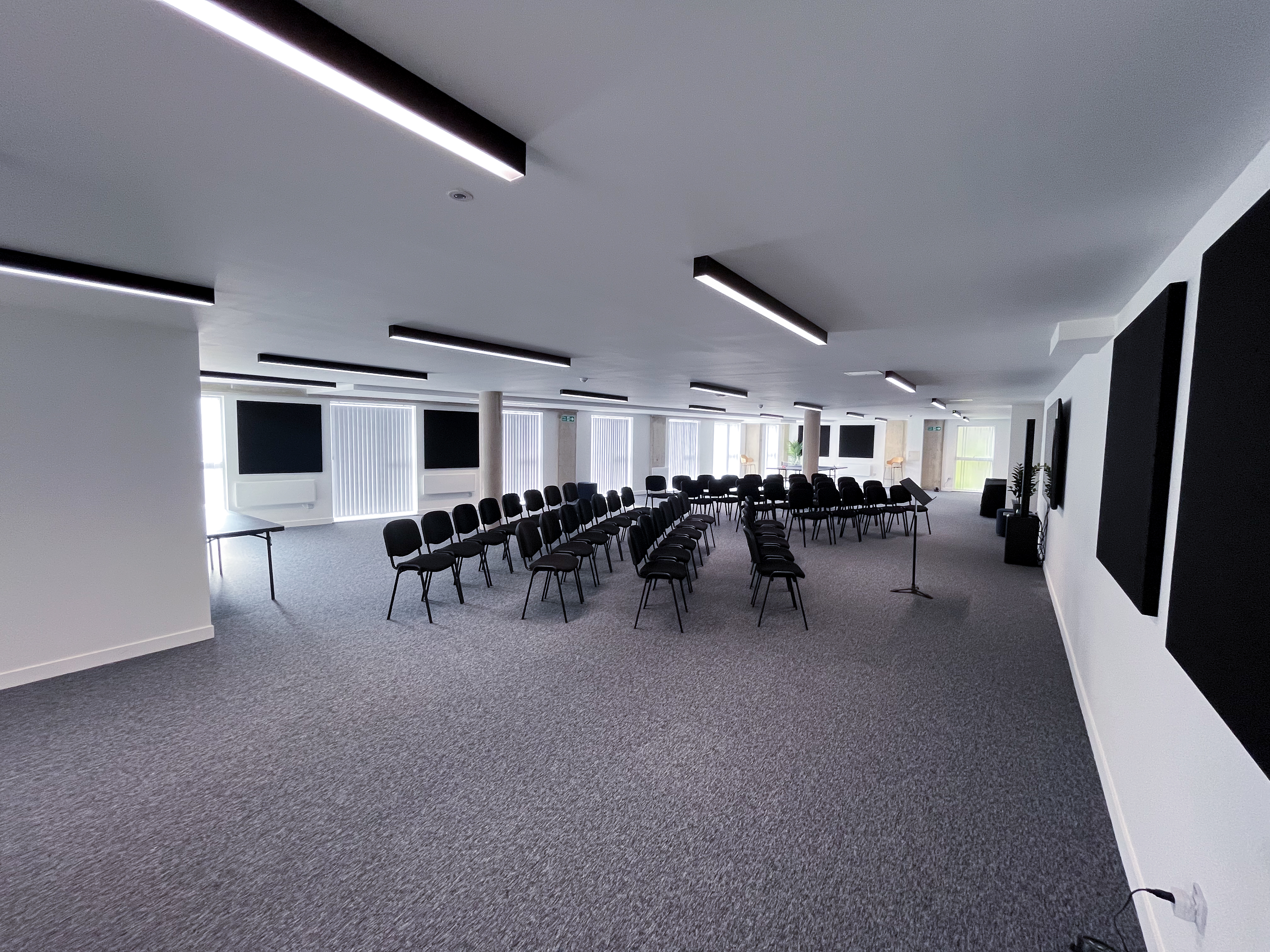Classroom-style meeting space at Banning Street, ideal for professional workshops and seminars.