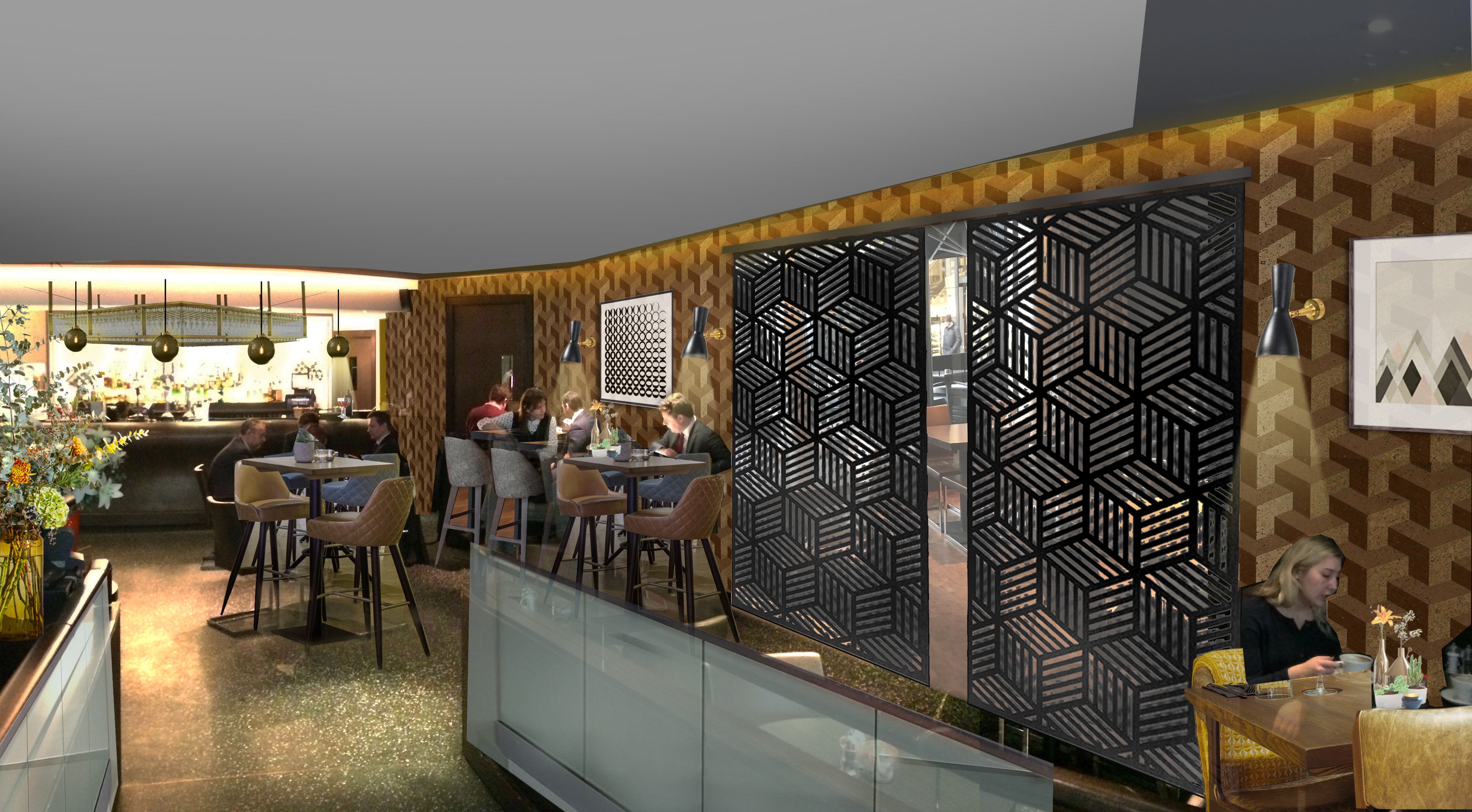 The Moniker venue VIP lounge with partitioned seating for networking and corporate events.