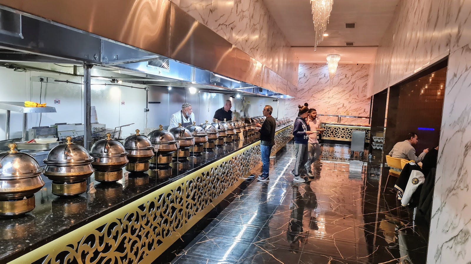 Upscale buffet service counter at Royal Shalimar, ideal for event catering and corporate dining.