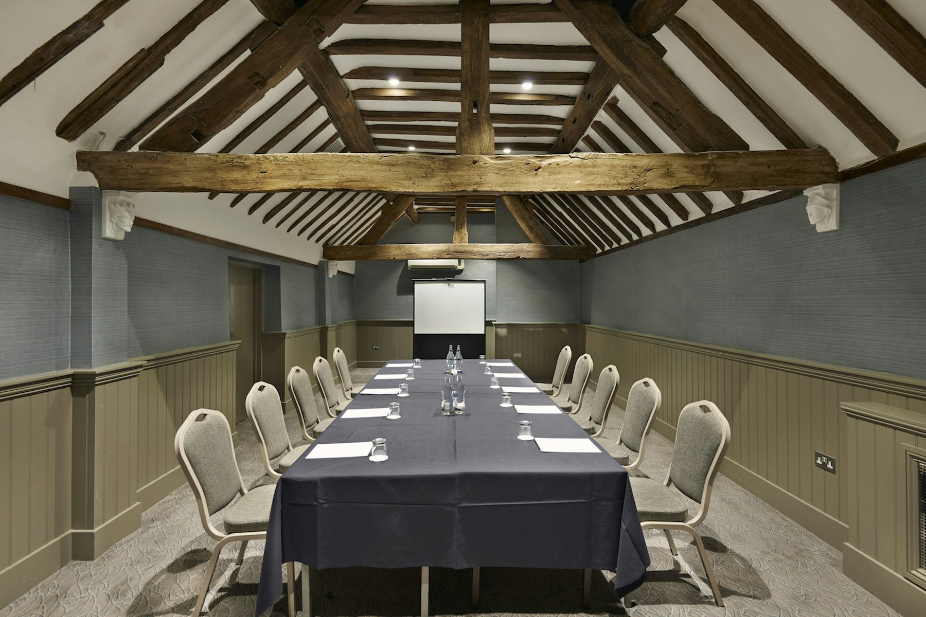 Woodlands Suite at The Belfry: rustic meeting room for corporate events and gatherings.