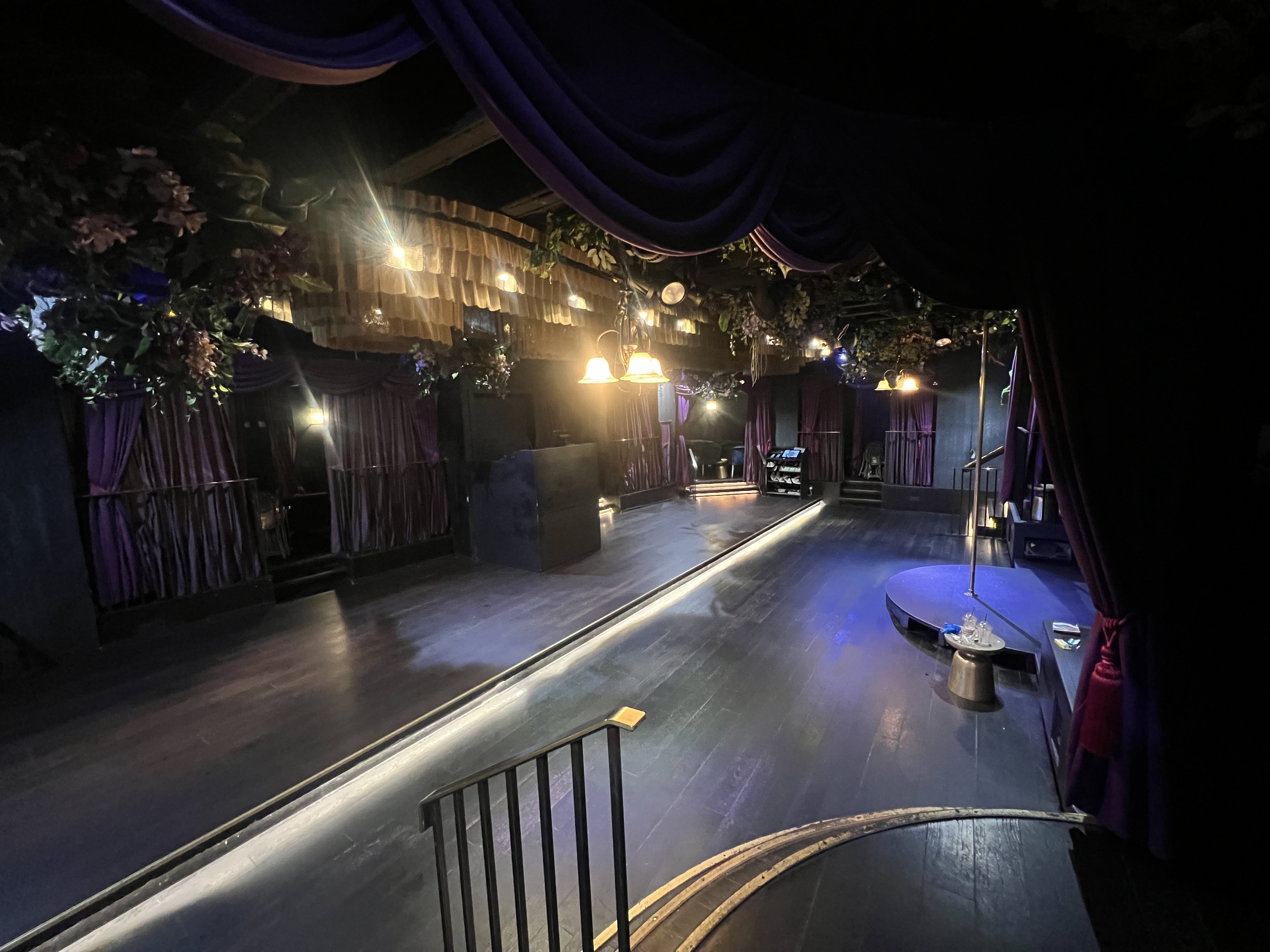 Soho venue with raised stage for themed events and boutique experiential activations.