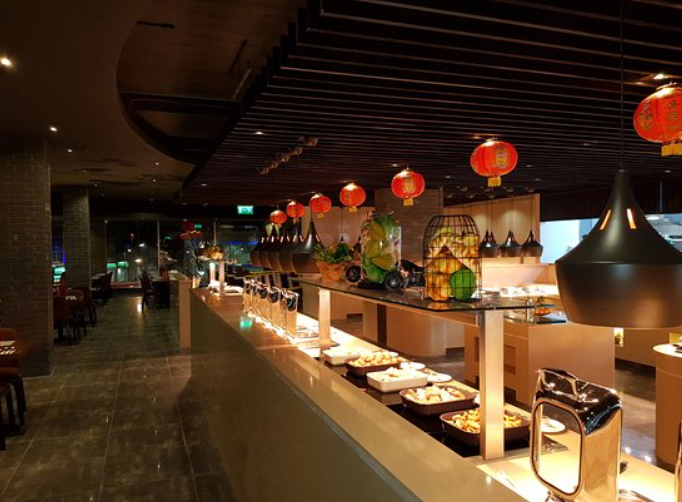 Premium conference buffet setup at Aroma Buffet for corporate networking and gala catering.