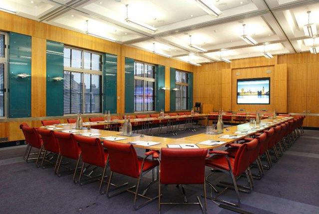 Conference room at Broadway House with oval table, perfect for corporate meetings.