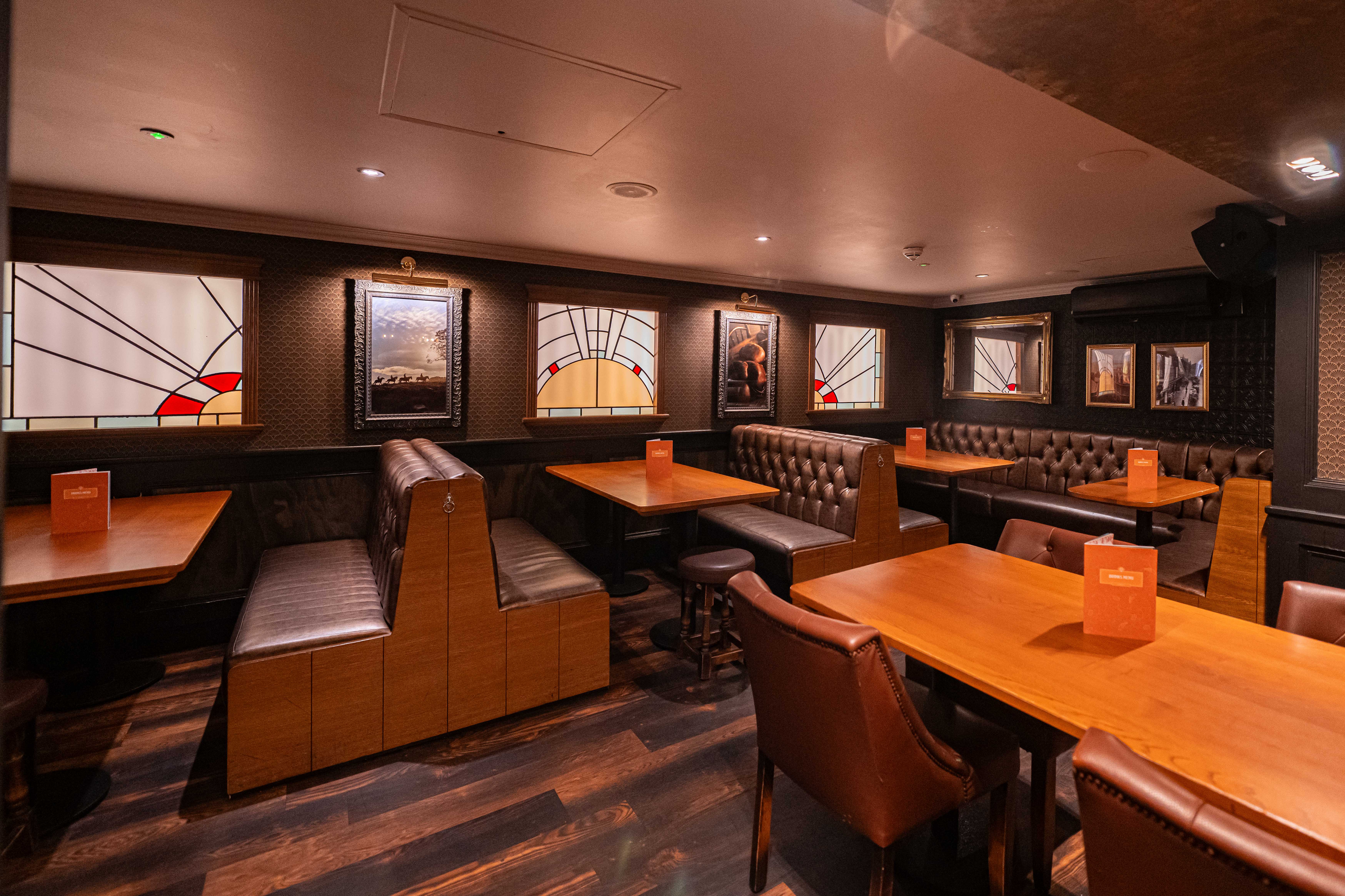 Intimate dining at The Garrison, Peaky Blinders Manchester - ideal for social events.