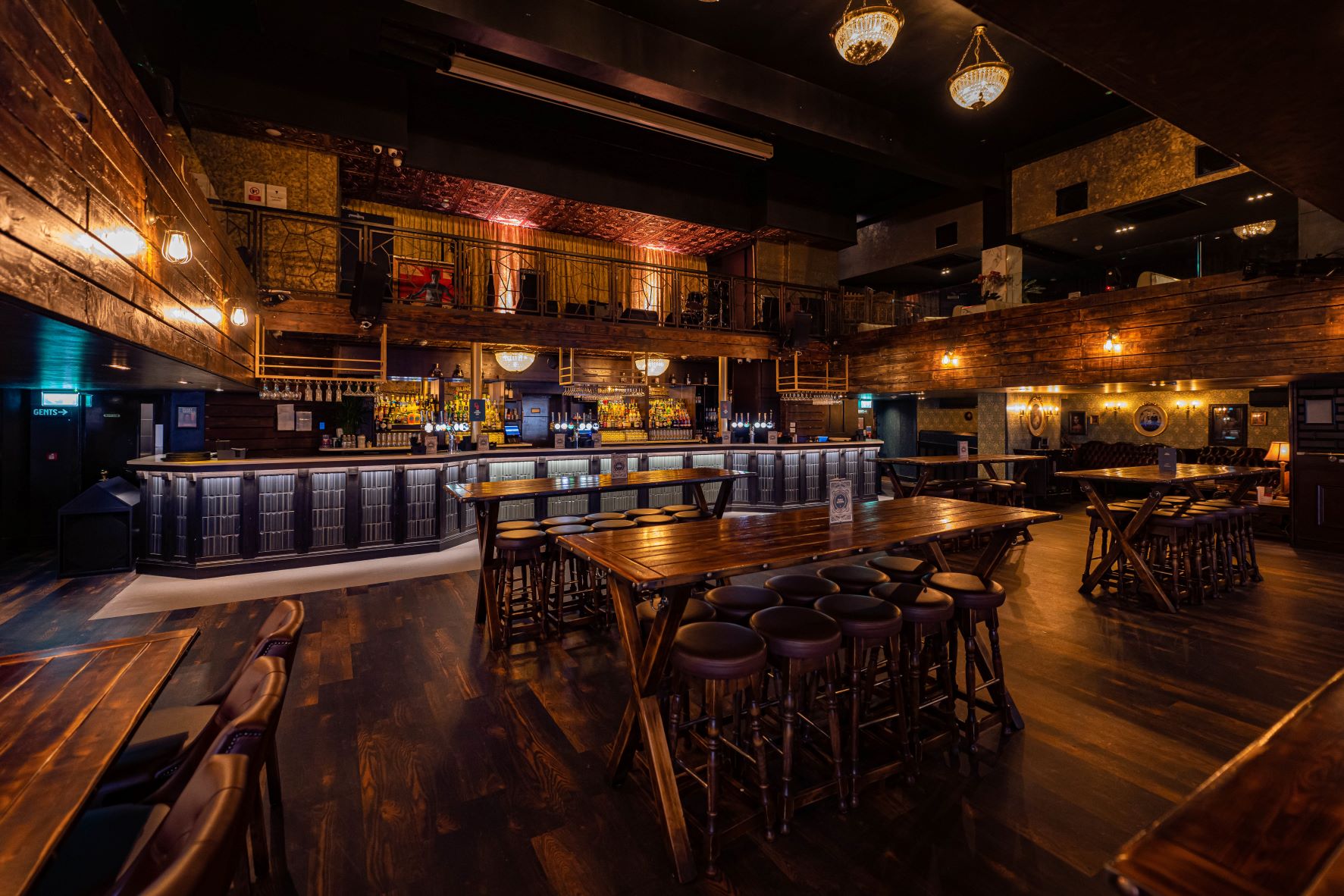 Stylish venue with wooden accents for events and meetings in Peaky Blinders Manchester.