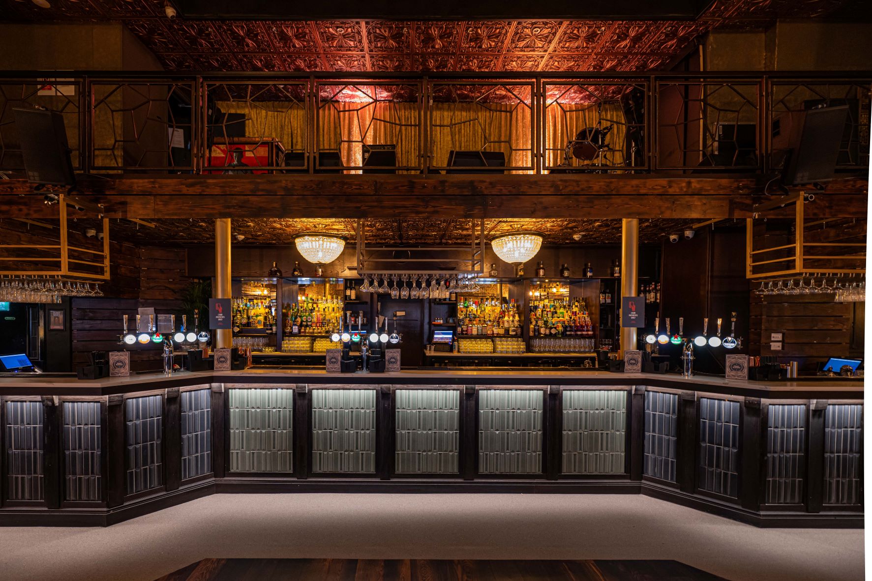 Full Venue Hire in Peaky Blinders Manchester, elegant bar for events and receptions.