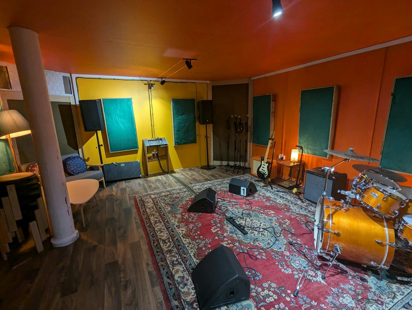 DIO Music Studio rehearsal space for immersive creative workshops and intimate acoustic sessions.