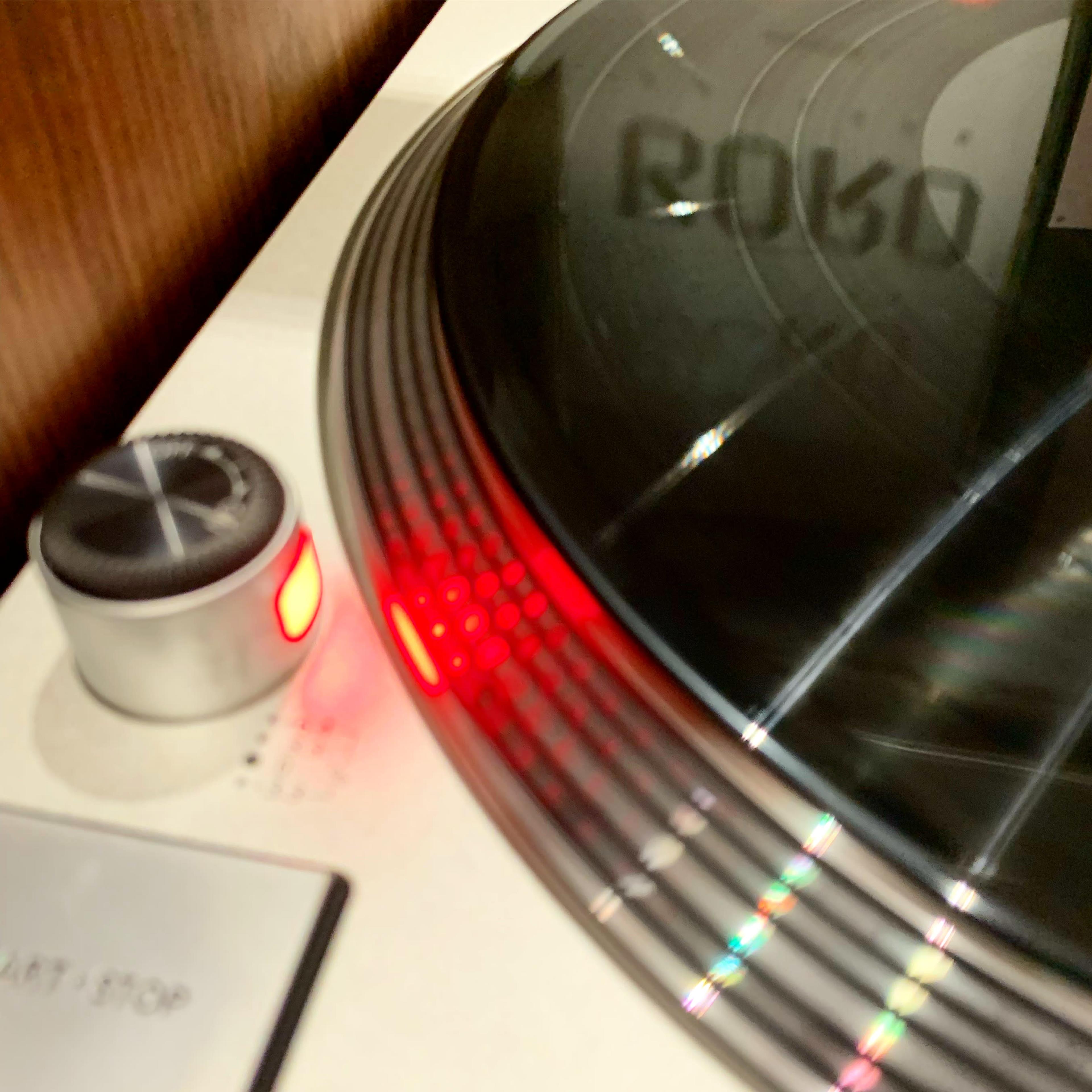 Turntable at BORO Café bar, Edinburgh, ideal for unique audio experiences and events.