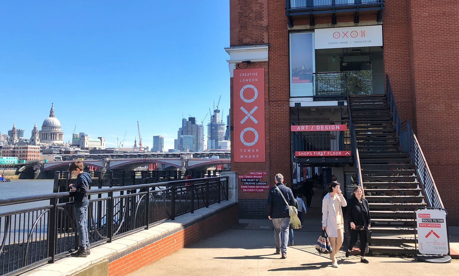 Oxo Tower Wharf exterior with stunning skyline views, perfect for events and meetings.