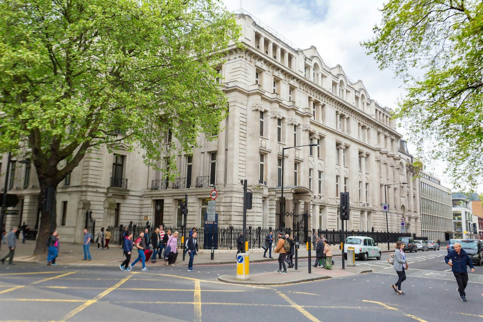 Grand Exhibition Space at 30 Euston Square, ideal for corporate events and conferences.