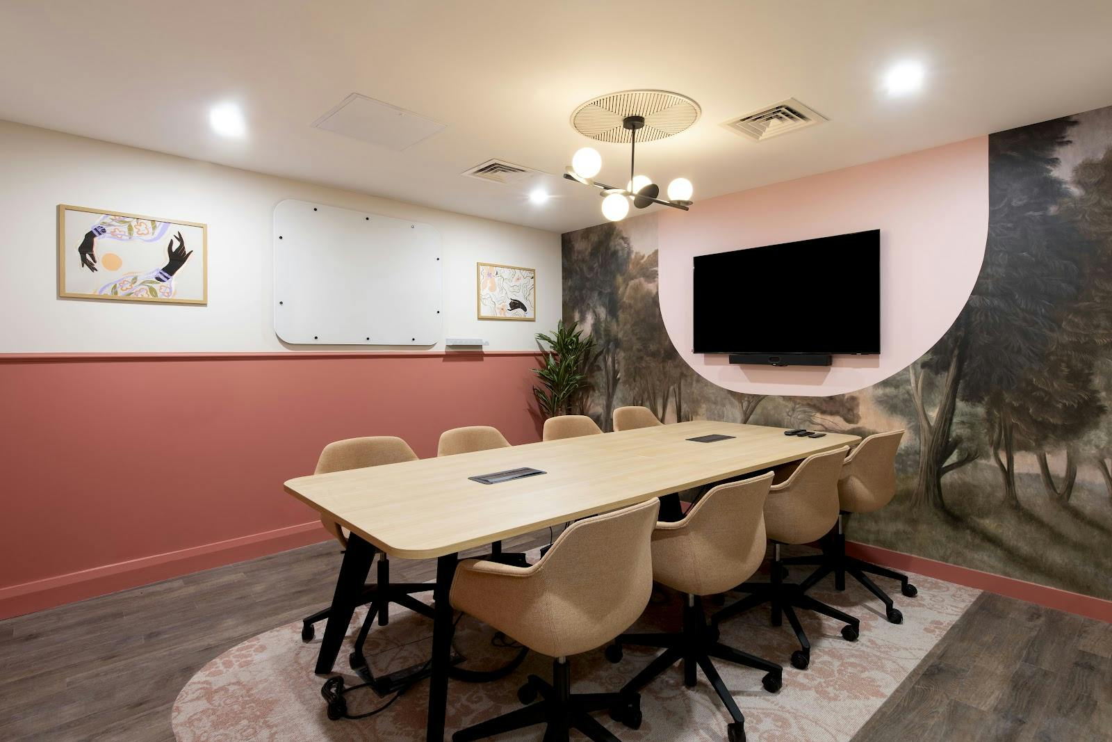 Intimate boardroom at Circus in Bath with modern AV for professional meetings and collaboration.