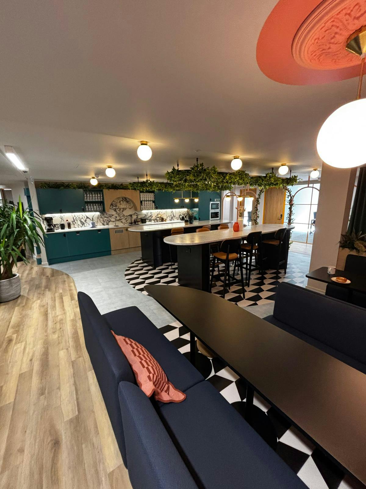 Modern corporate breakout space at Circus in Bath, ideal for networking and events.