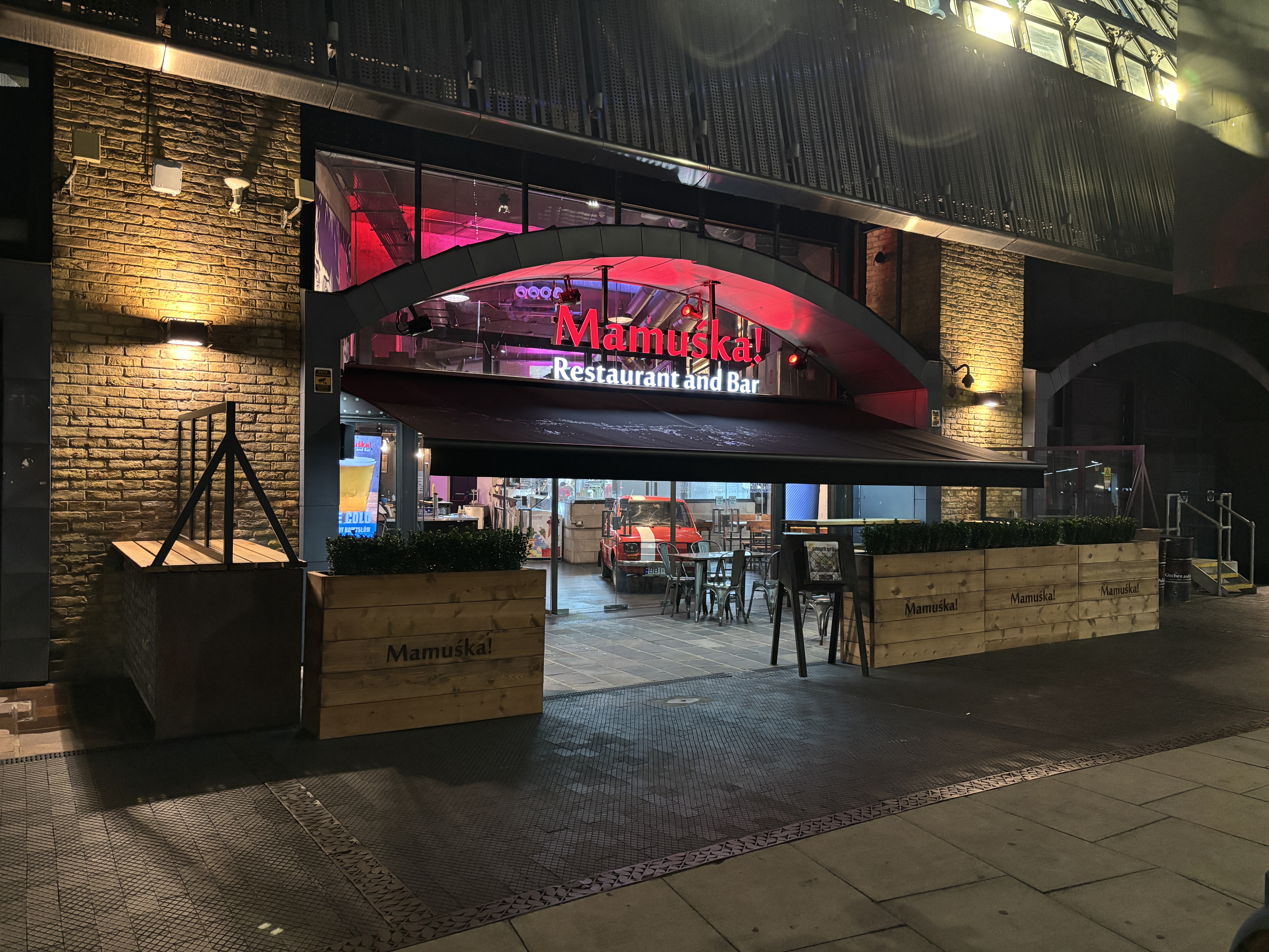 The Terrace at Mamuśka! Restaurant & Bar, Southbank - vibrant outdoor space for events.