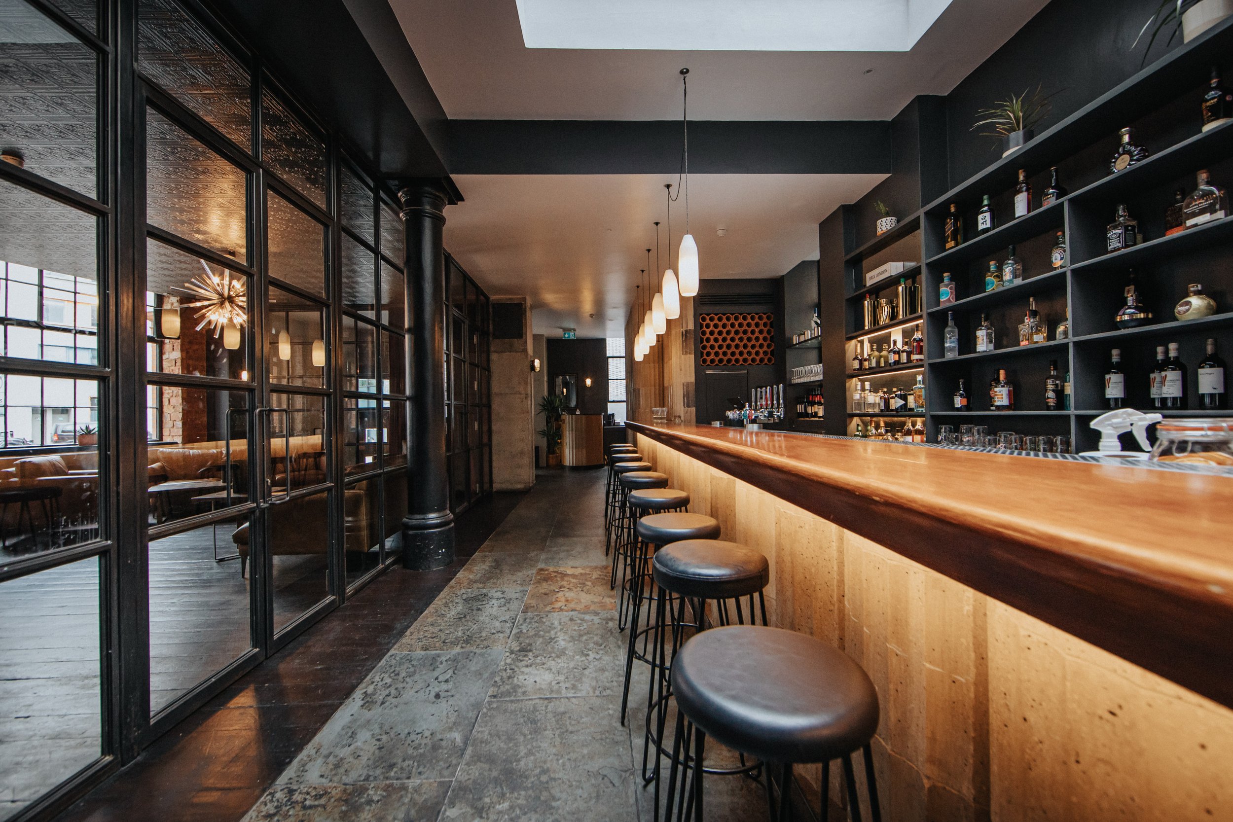 BRIX LDN main dining room with industrial decor for VIP networking and corporate receptions.