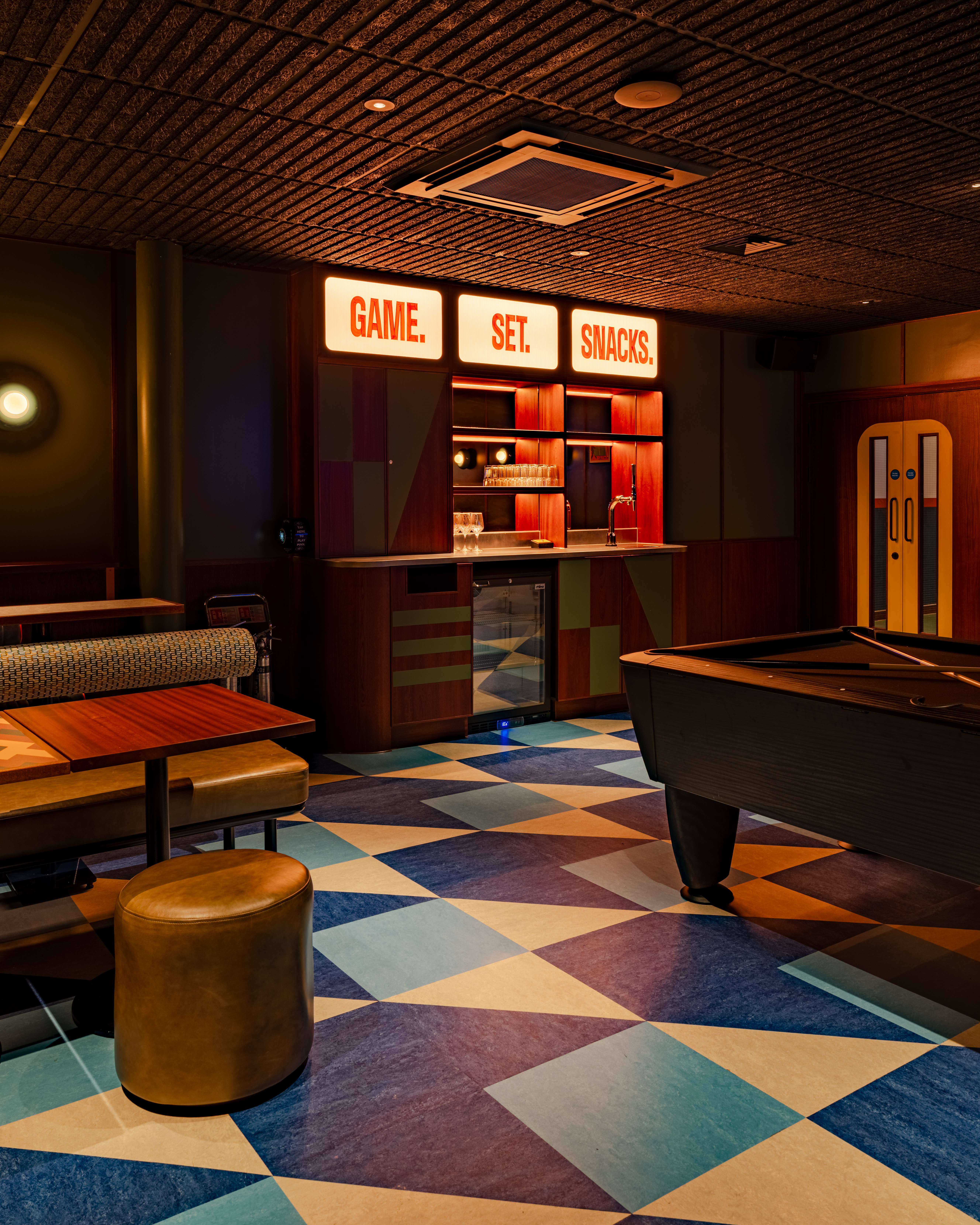 Vibrant lounge at KERB Social Club, perfect for networking and casual events.