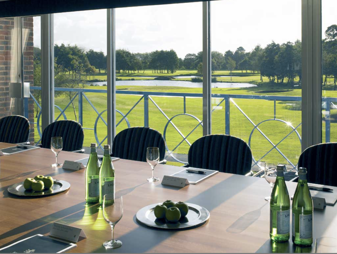 Links Suite at Formby Hall with large windows, perfect for meetings and events.